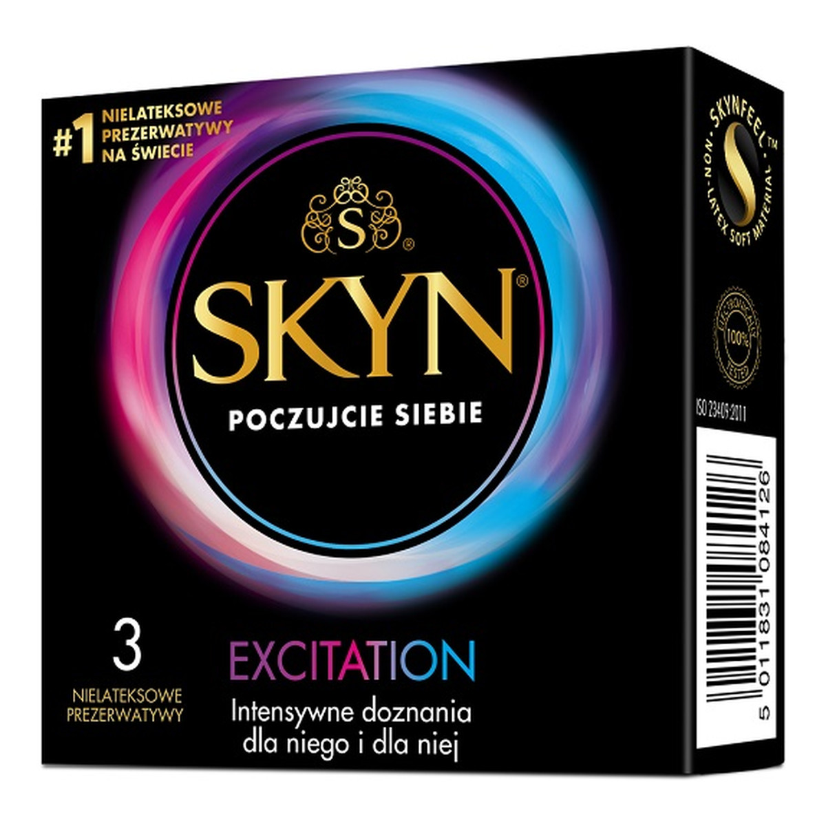 Unimil Skyn excitation nielateksowe prezerwatywy 3szt