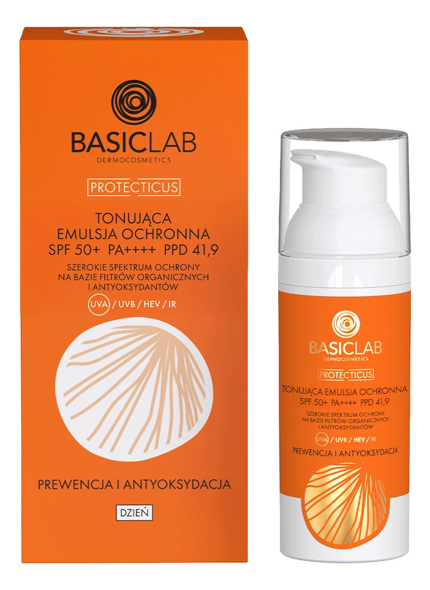 Tonująca emulsja ochronna SPF50+