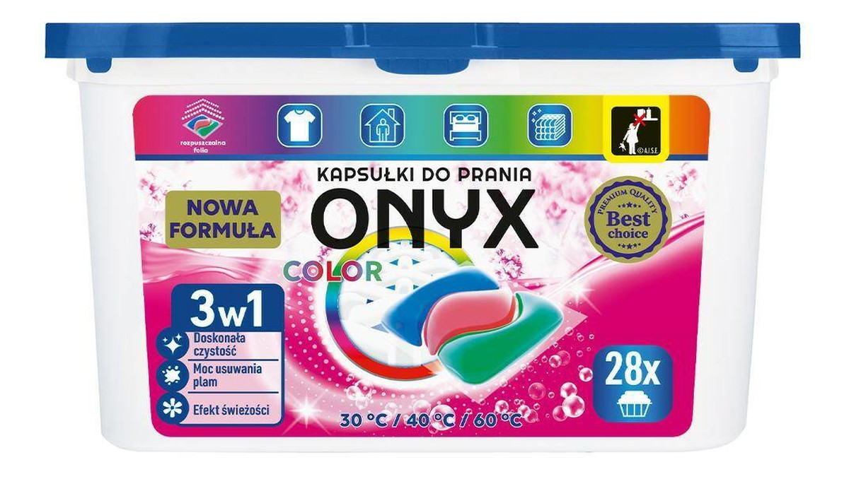 Kapsułki do prania 28 prań 3w1 Kolor