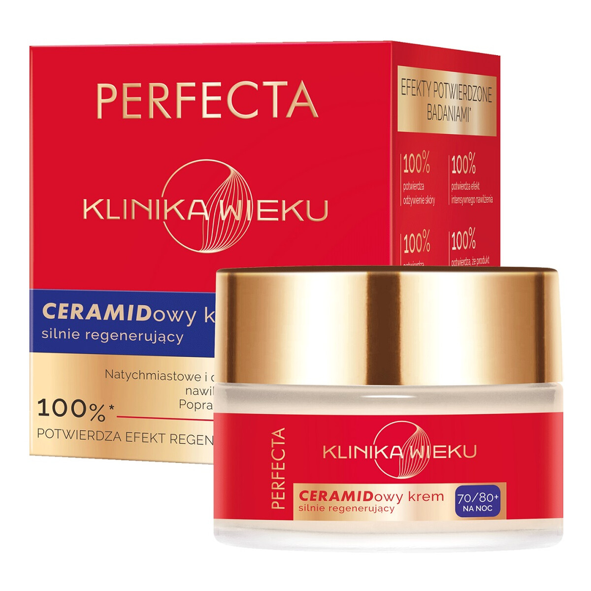 Perfecta Klinika Wieku ceramidowy Krem silnie regenerujący na noc 70/80+ 50ml