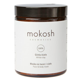 Face body mask white clay maska na twarz i ciało glinka biała