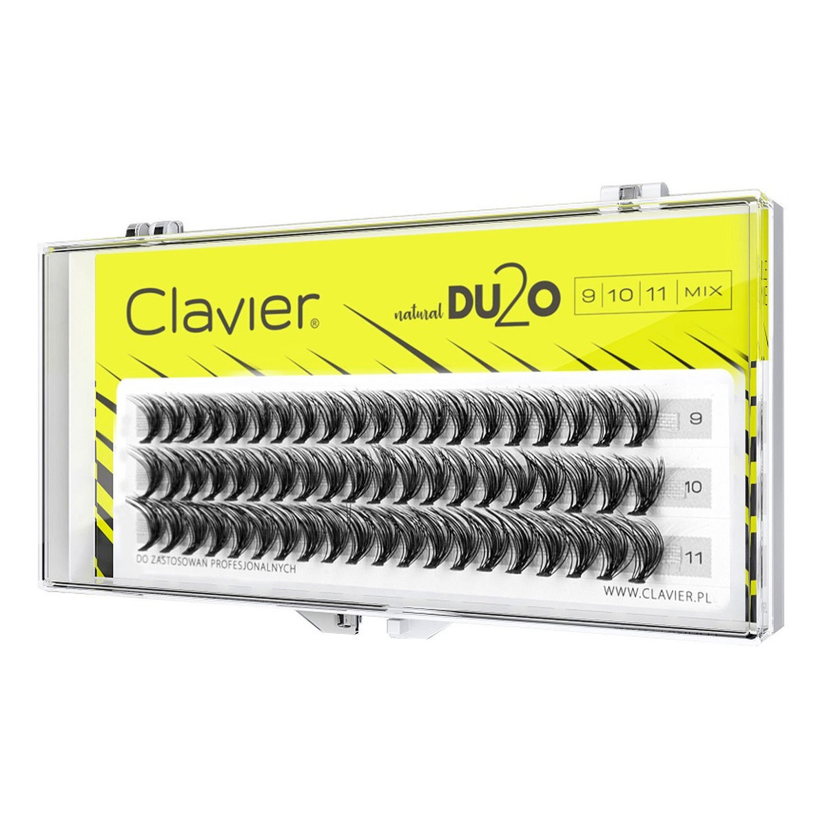 Clavier DU2O Double Volume MIX kępki rzęs 9mm-10mm-11mm