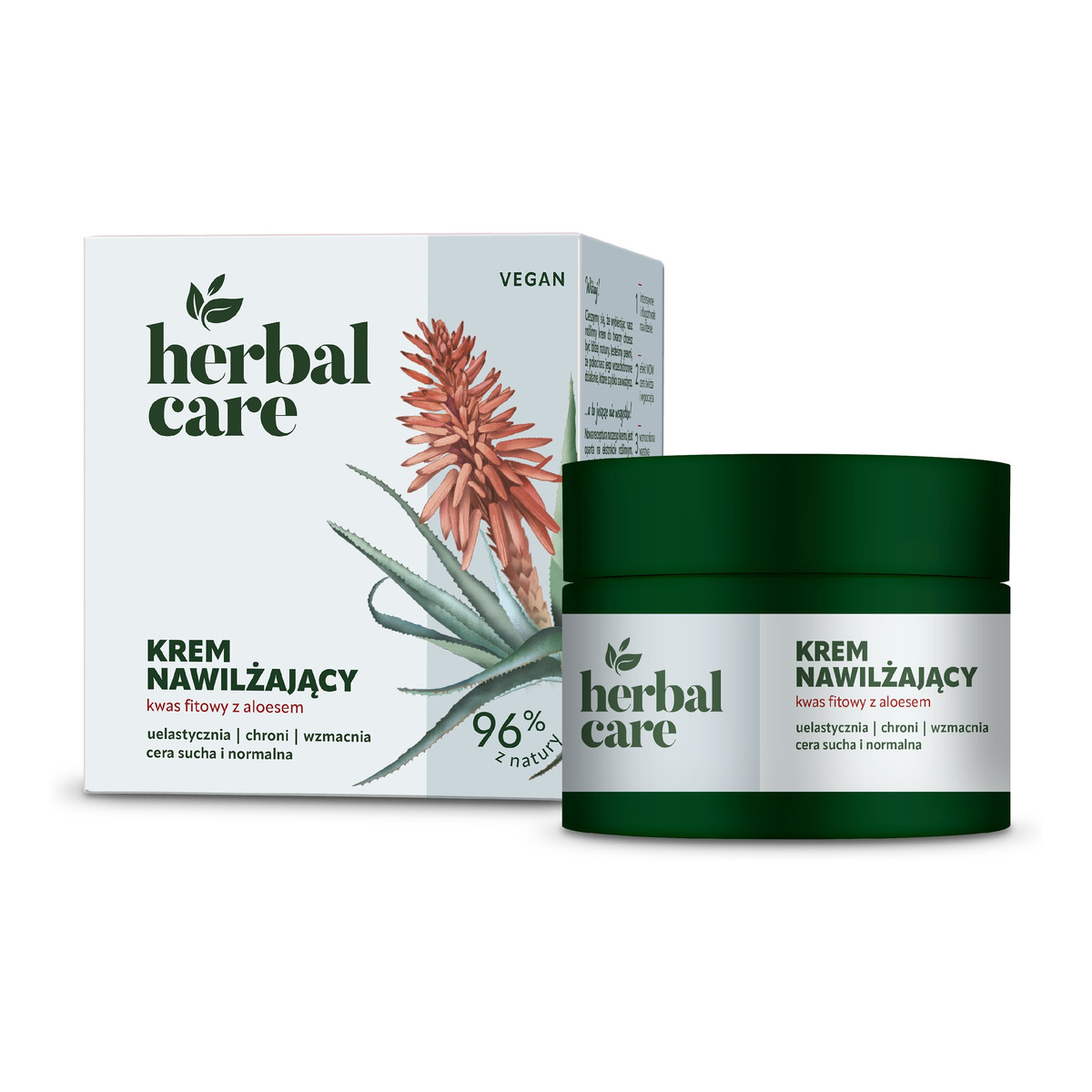 Farmona HERBAL CARE Vegan Krem nawilżający z kwasem fitowym i aloesem dla cery suchej i normalnej na dzień i na noc 50ml