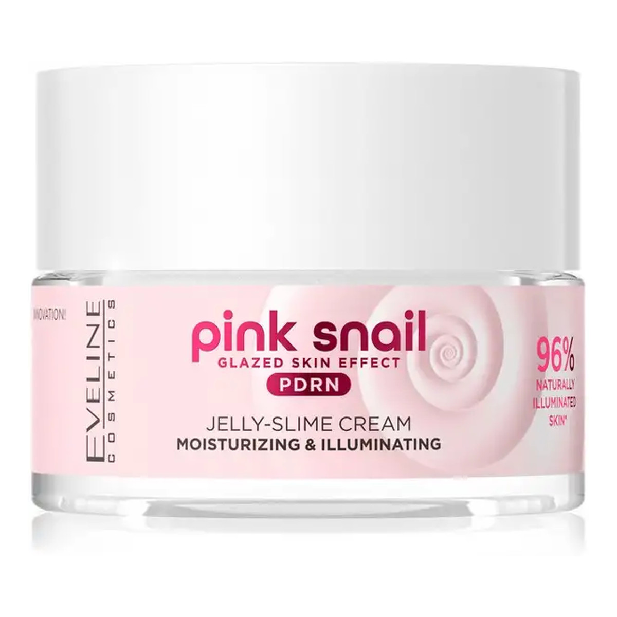 Eveline Pink Snail Glazed Skin Effect Nawilżająco–rozświetlający krem do twarzy Dzień/Noc 50ml