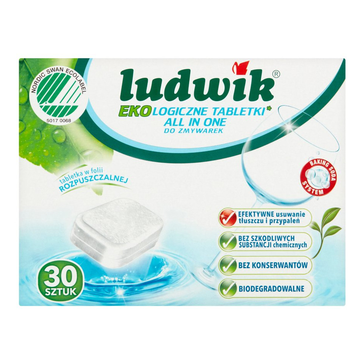 Ludwik All in one Ekologiczne tabletki do zmywarek (30 sztuk) 540g