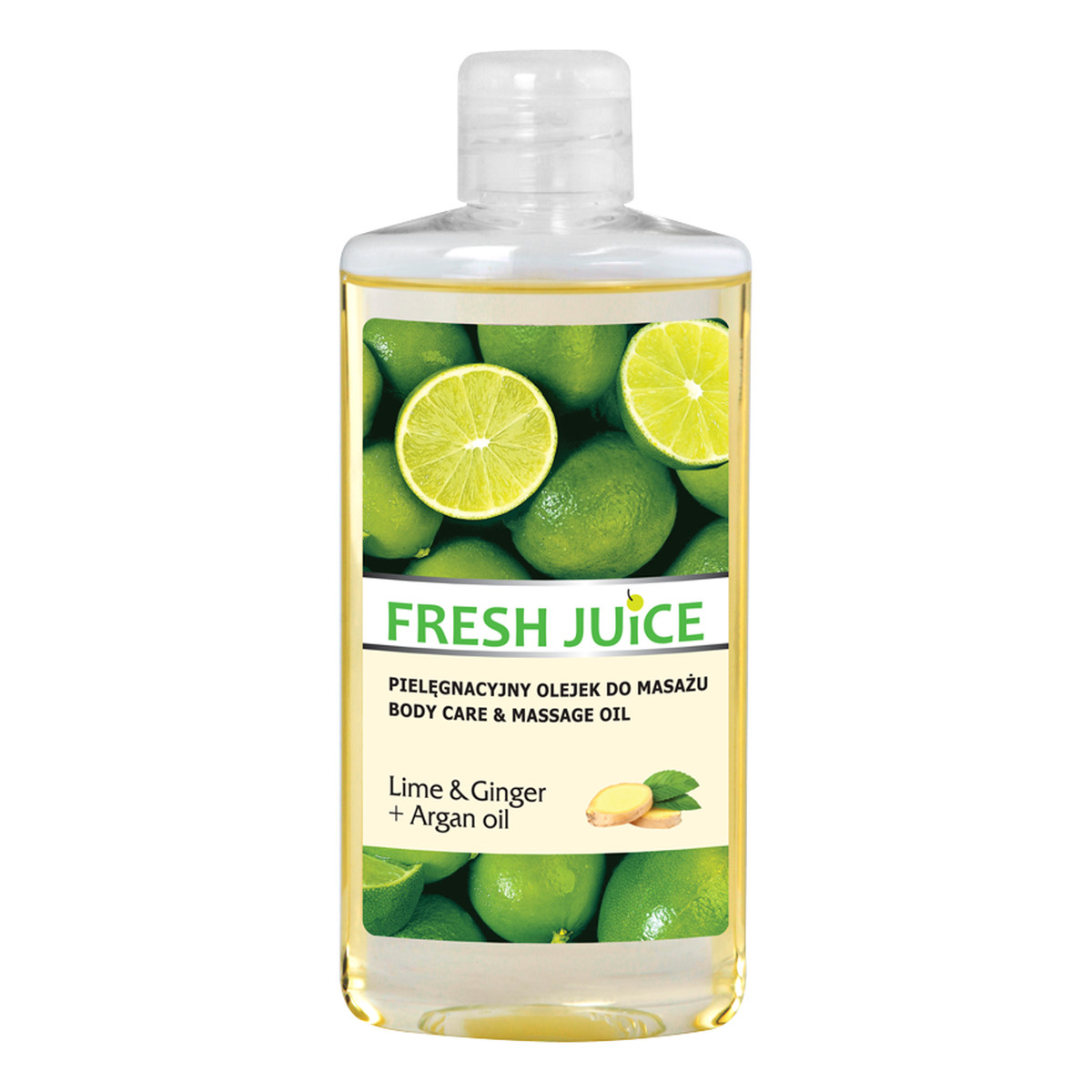 Fresh Juice Lime & Ginger + Argan oil Pielęgnacyjny olejek do masażu 150ml