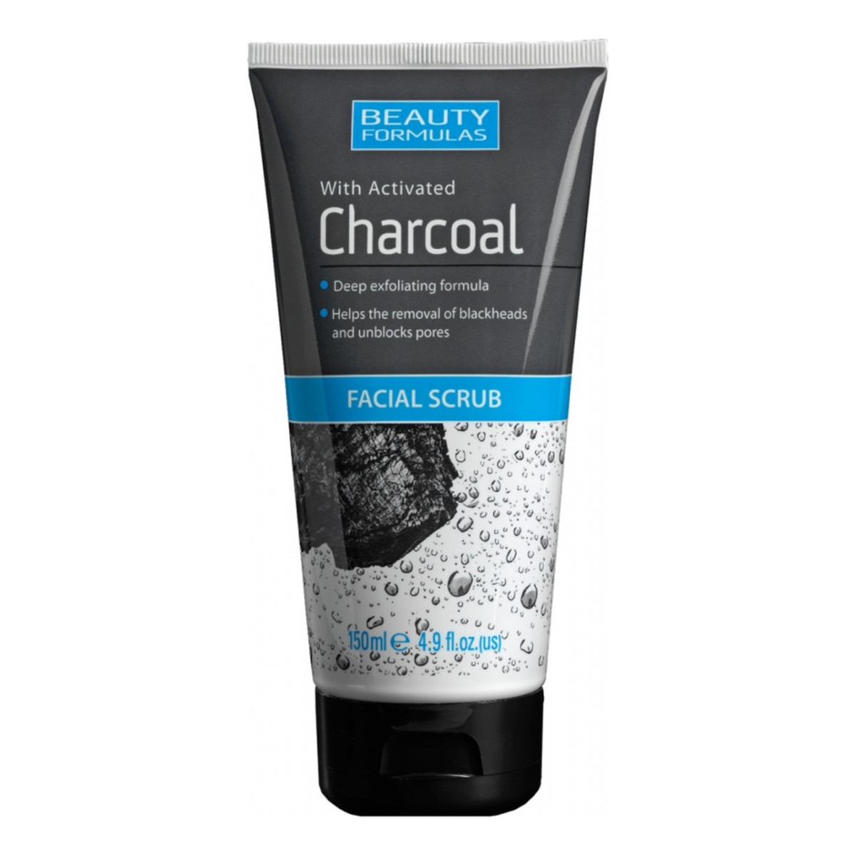 Beauty Formulas Facial Scrub Charcoal Oczyszczający Peeling Do Twarzy Z Aktywnym Węglem 150ml