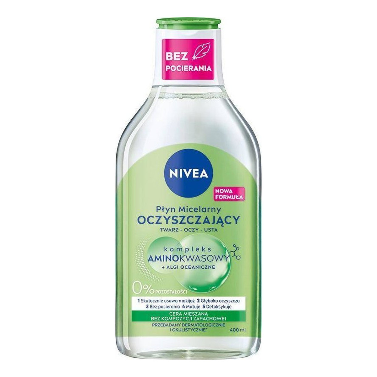 Nivea Płyn micelarny oczyszczający twarz-oczy-usta z kompleksem aminokwasowym 400ml