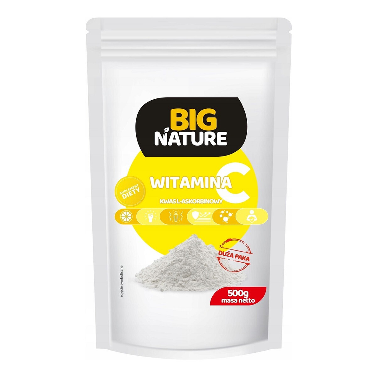 Big Nature Witamina c kwas l-askorbinowy suplement diety 500g