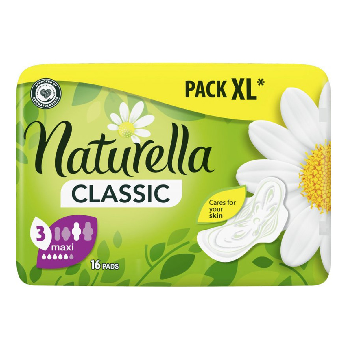 Naturella CLASSIC MAXI CAMOMILE PODPASKI ZE SKRZYDEŁKAMI X16