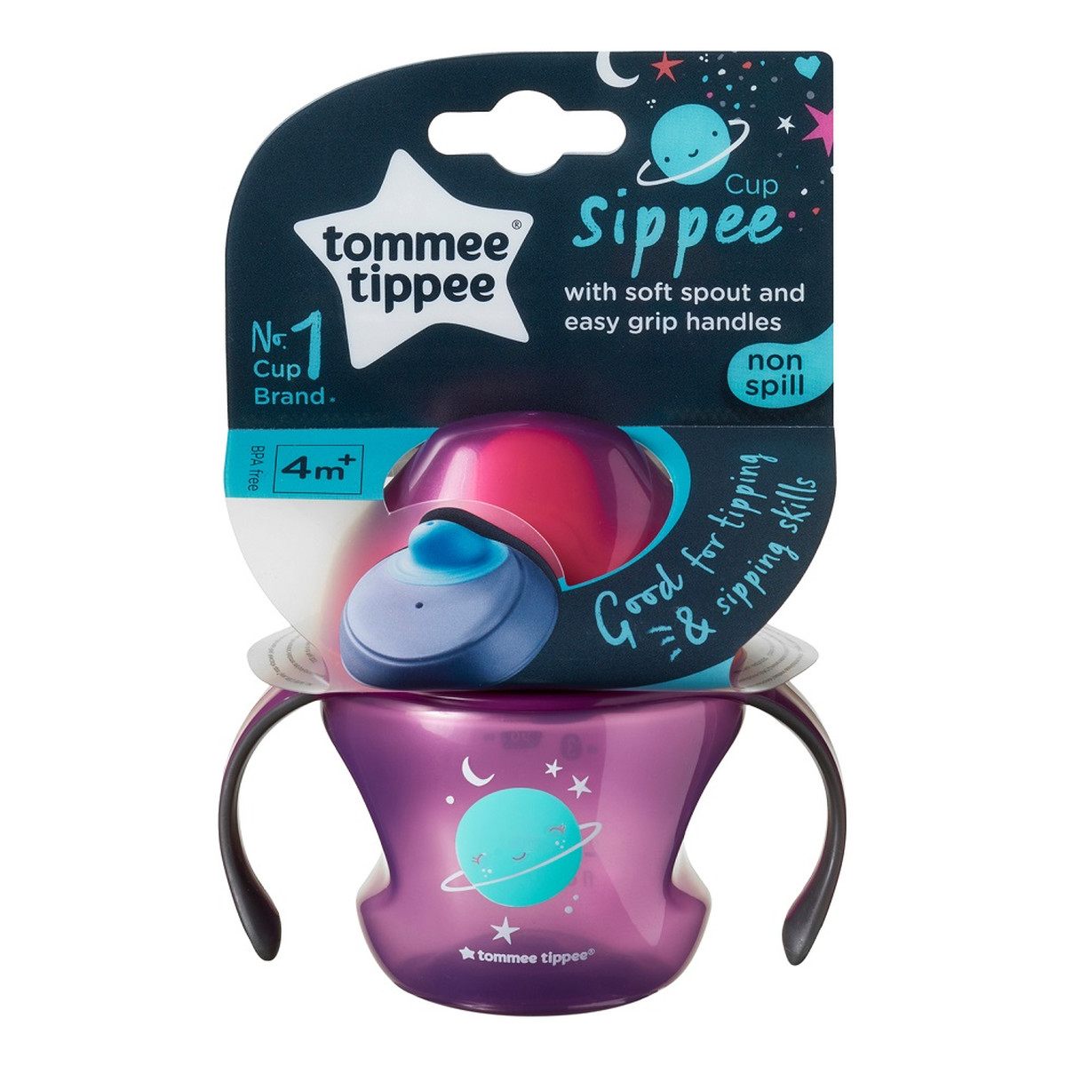 Tommee Tippee Sippee cup pierwszy kubek z uchwytami 4m+ girl 150ml