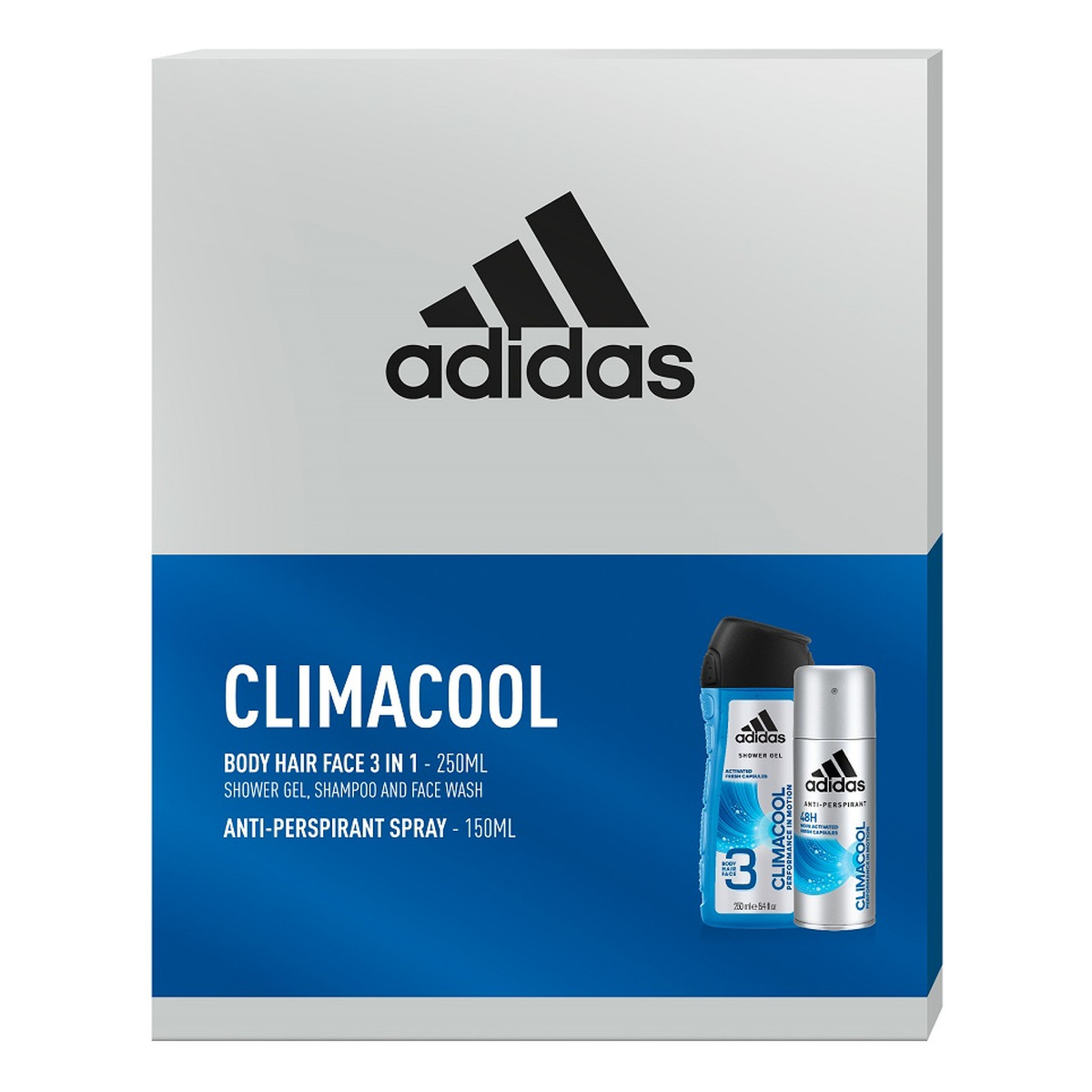 Adidas Climacool Men Zestaw antyperspirant 150ml + żel pod prysznic 250ml