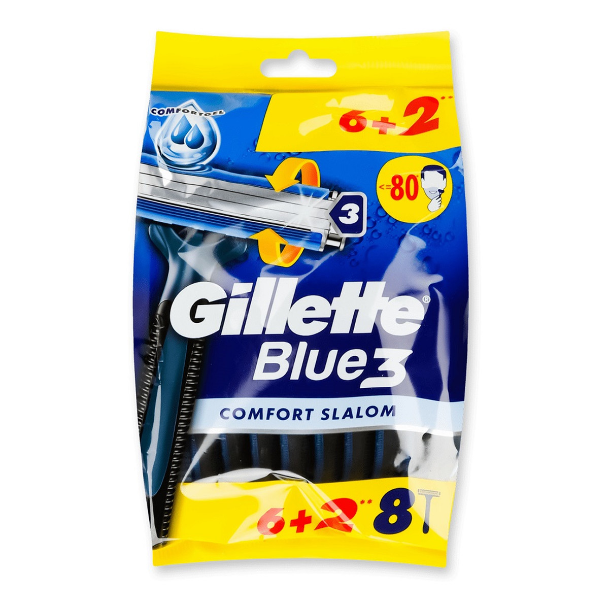 Gillette Blue 3 comfort slalom jednorazowe maszynki do golenia 8szt