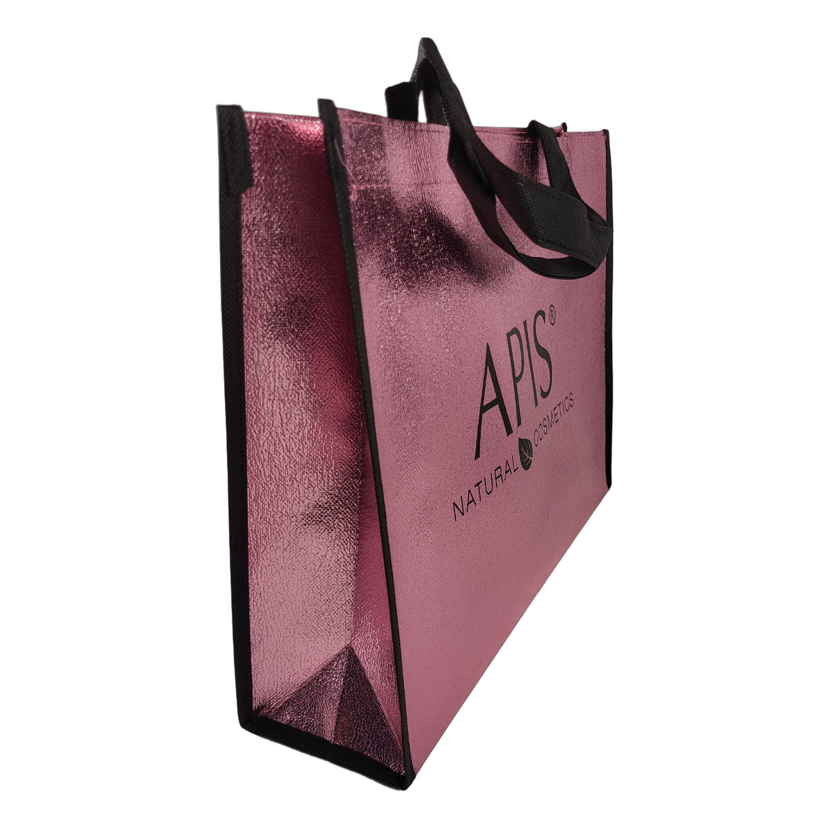 Apis Elegancka Torba Zakupowa Shopper Metaliczna