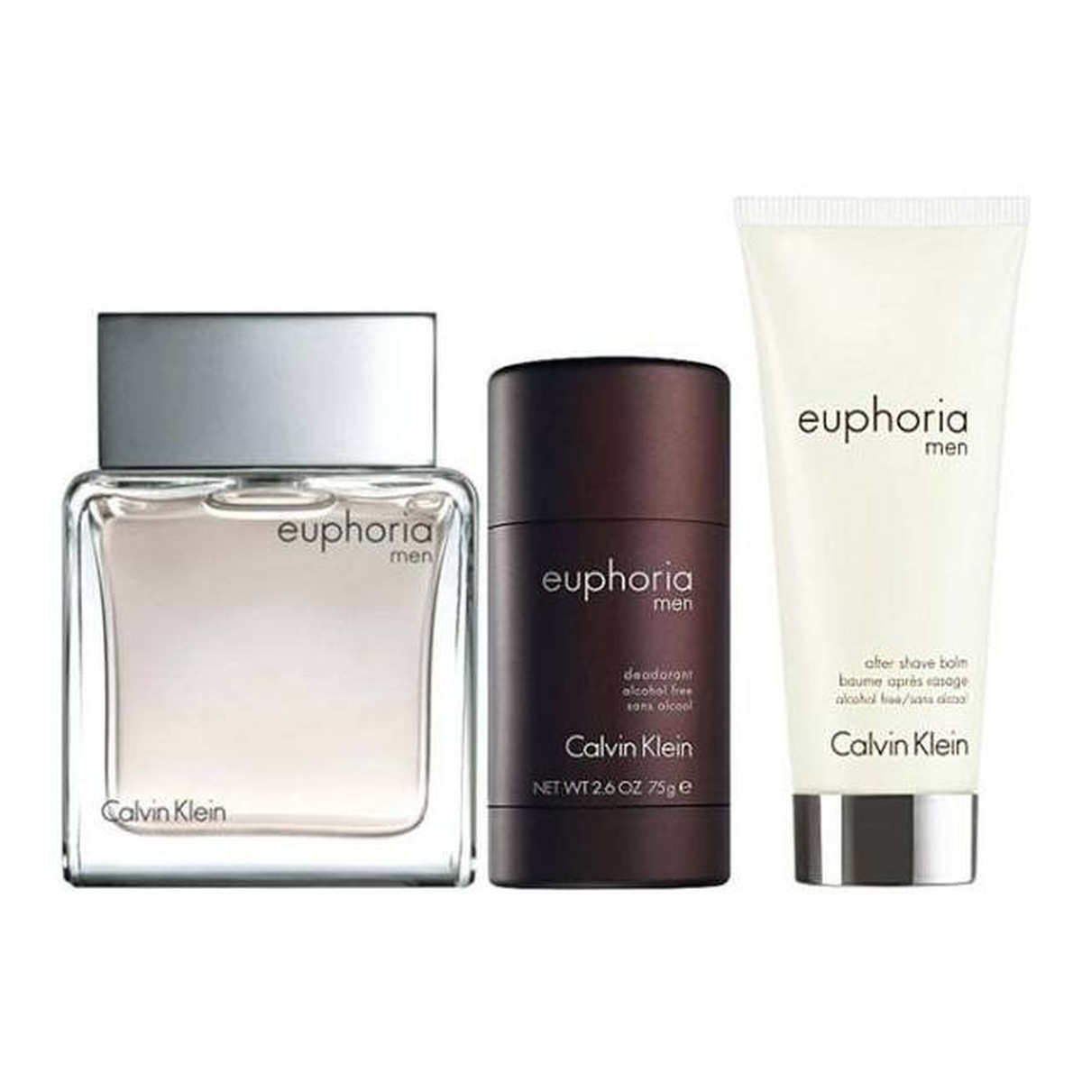 Calvin Klein Euphoria Men zestaw (Woda toaletowa 100ml + Dezodorant 75ml + Balsam po goleniu 100ml)