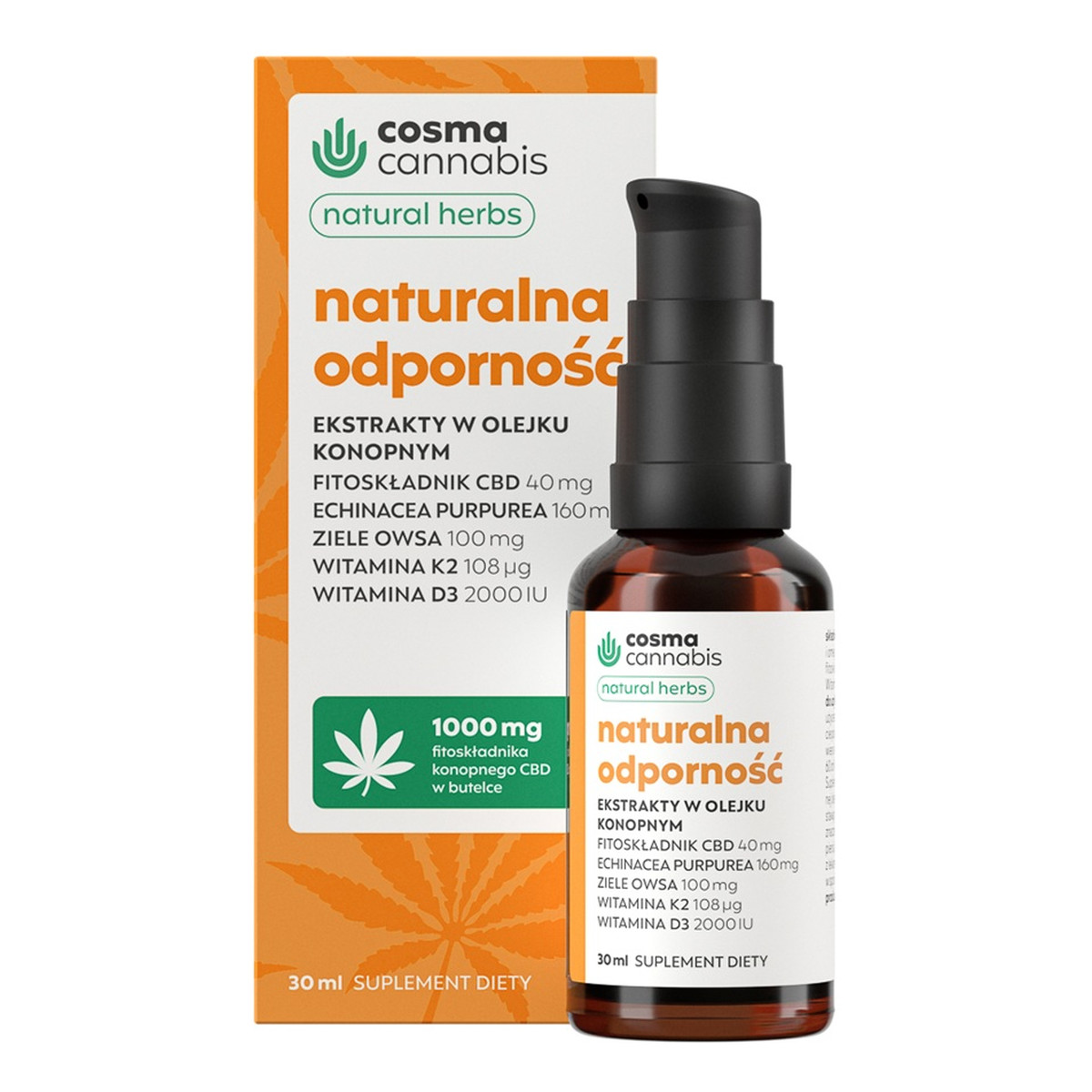Cosma Cannabis Naturalna odporność suplement diety 30ml
