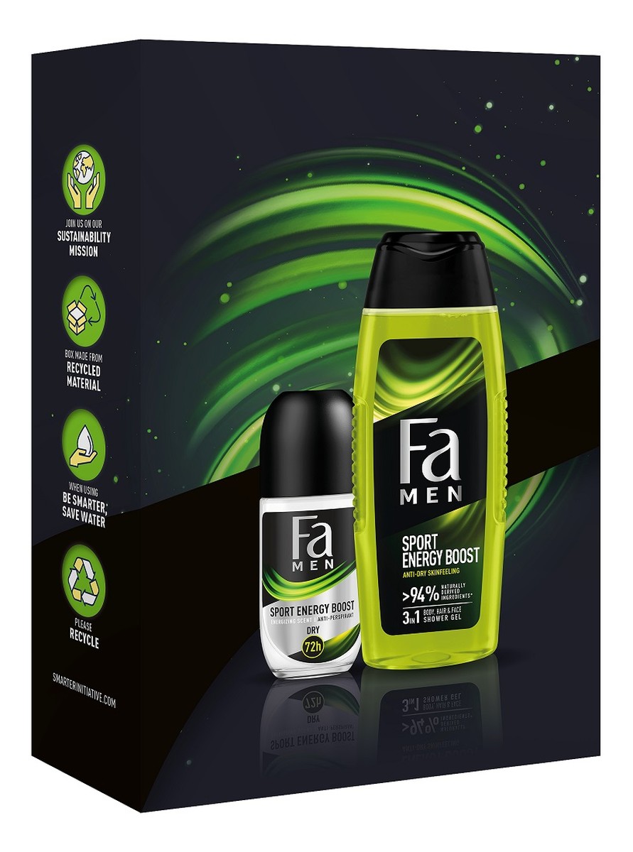 Zestaw żel pod prysznic 250ml + antyperspirant w kulce 50ml