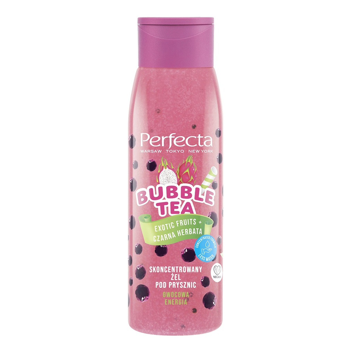 Perfecta Bubble Tea skoncentrowany Żel pod prysznic exotic fruits & czarna herbata 400ml