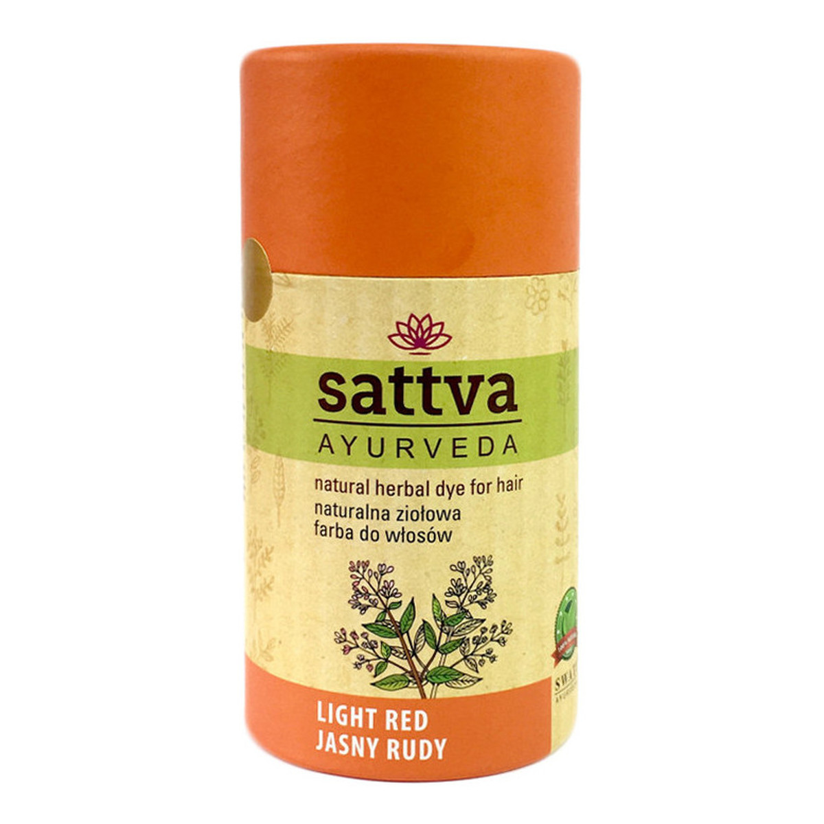Sattva Naturalna Ziołowa Farba/henna Do Włosów Jasny rudy Light Red (11) 150g