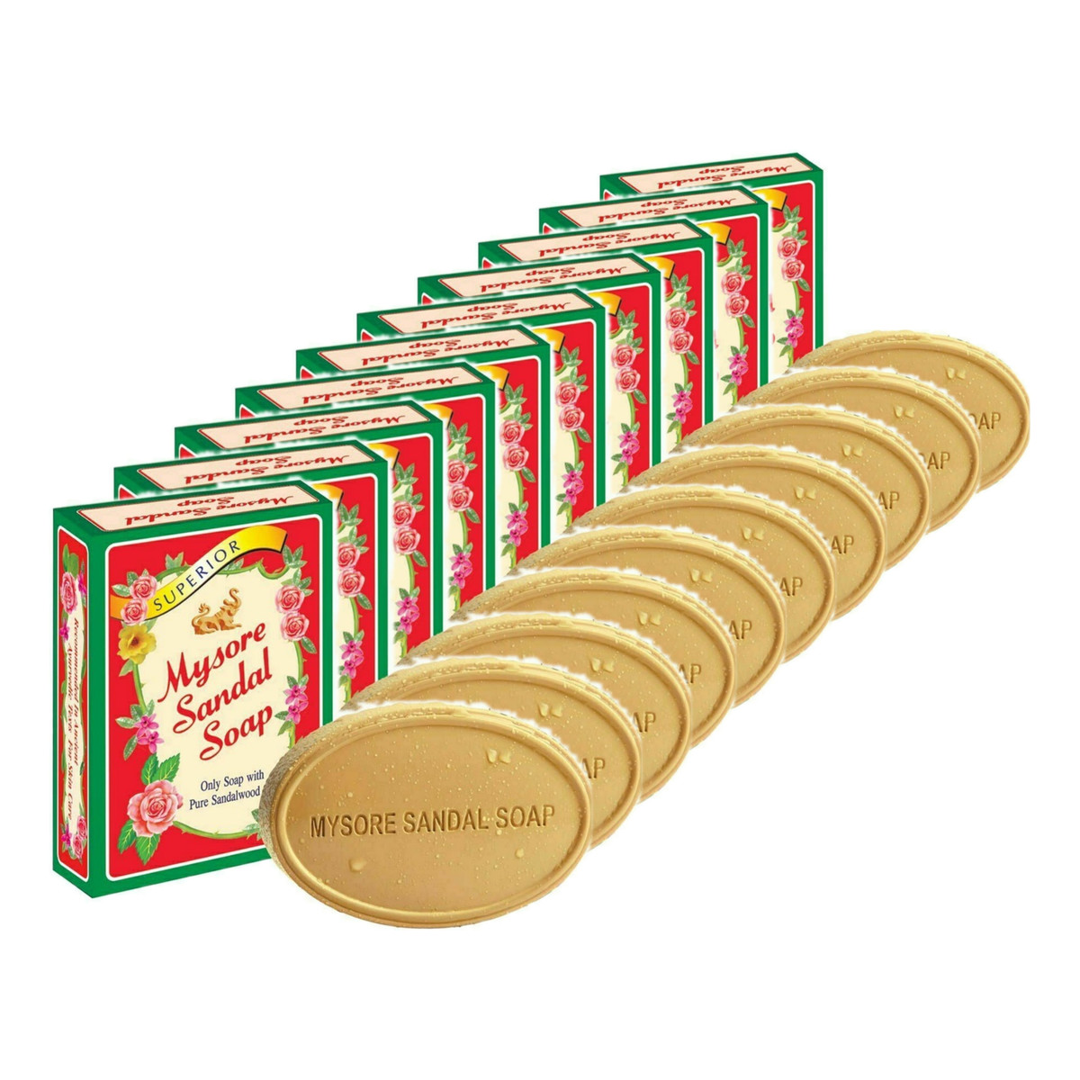 Mysore Mydło sandałowe Ajurwedyjskie 10x75g