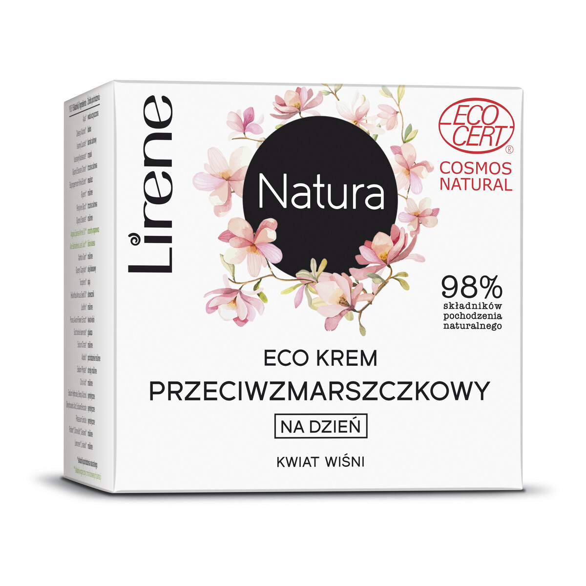 Lirene NATURA ECO KREM PRZECIWZMARSZCZKOWY NA DZIEŃ KWIAT WIŚNI 50ml
