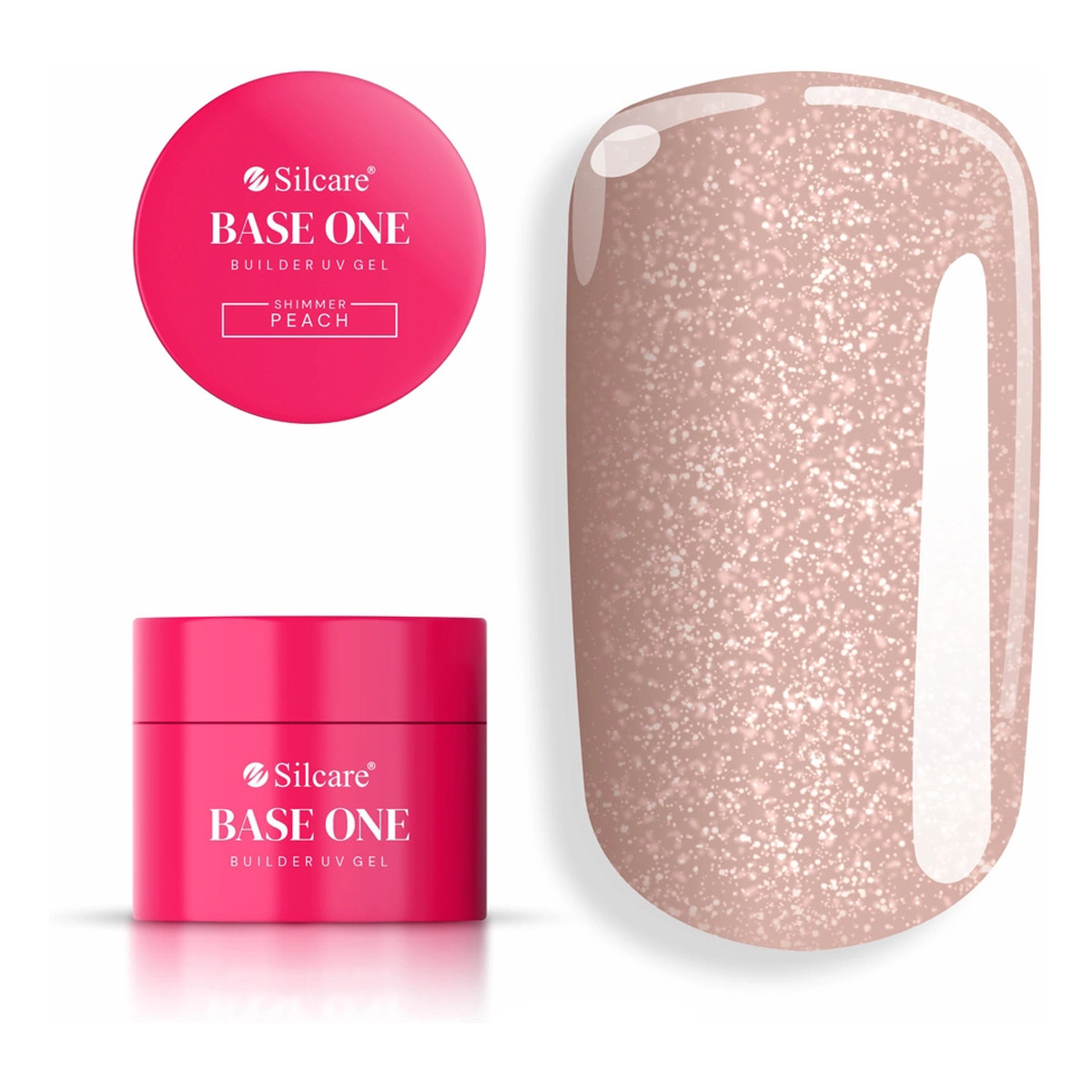 Silcare Base One Gel Żel budujący do paznokci Shimmer Peach 50g