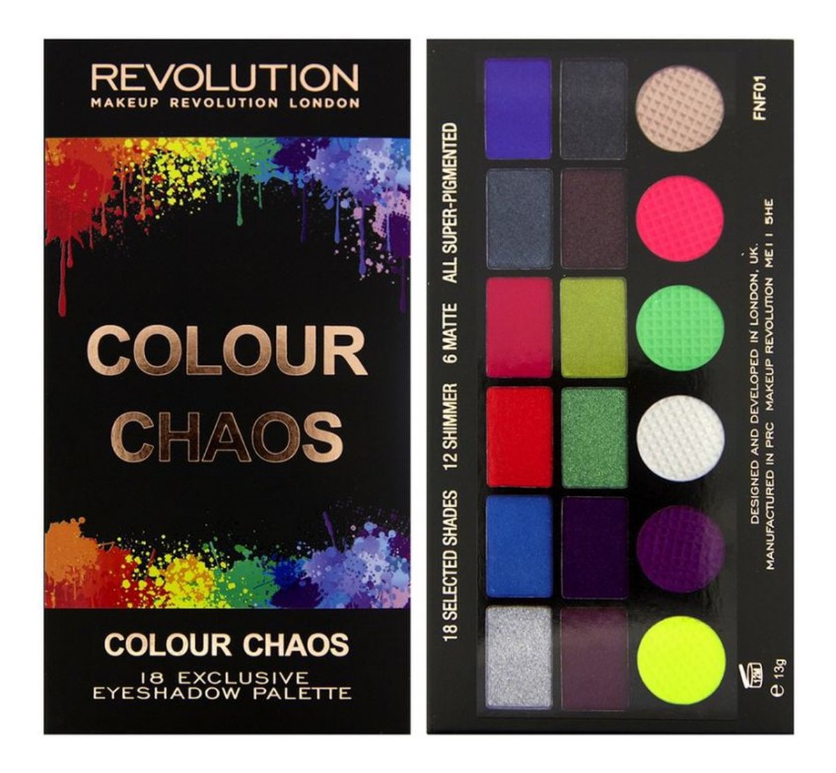 Colour Chaos Paleta 18 cieni do powiek