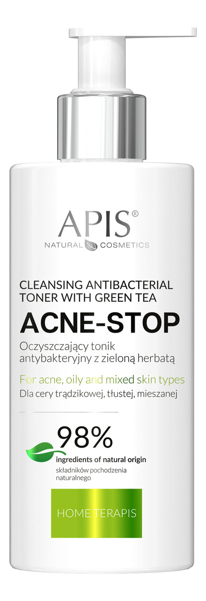 Acne-stop cleansing antibacterial toner oczyszczający tonik antybakteryjny z zieloną herbatą