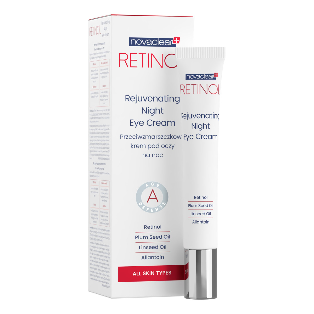 Novaclear Retinol Przeciwzmarszkowy krem pod oczy na noc 15ml