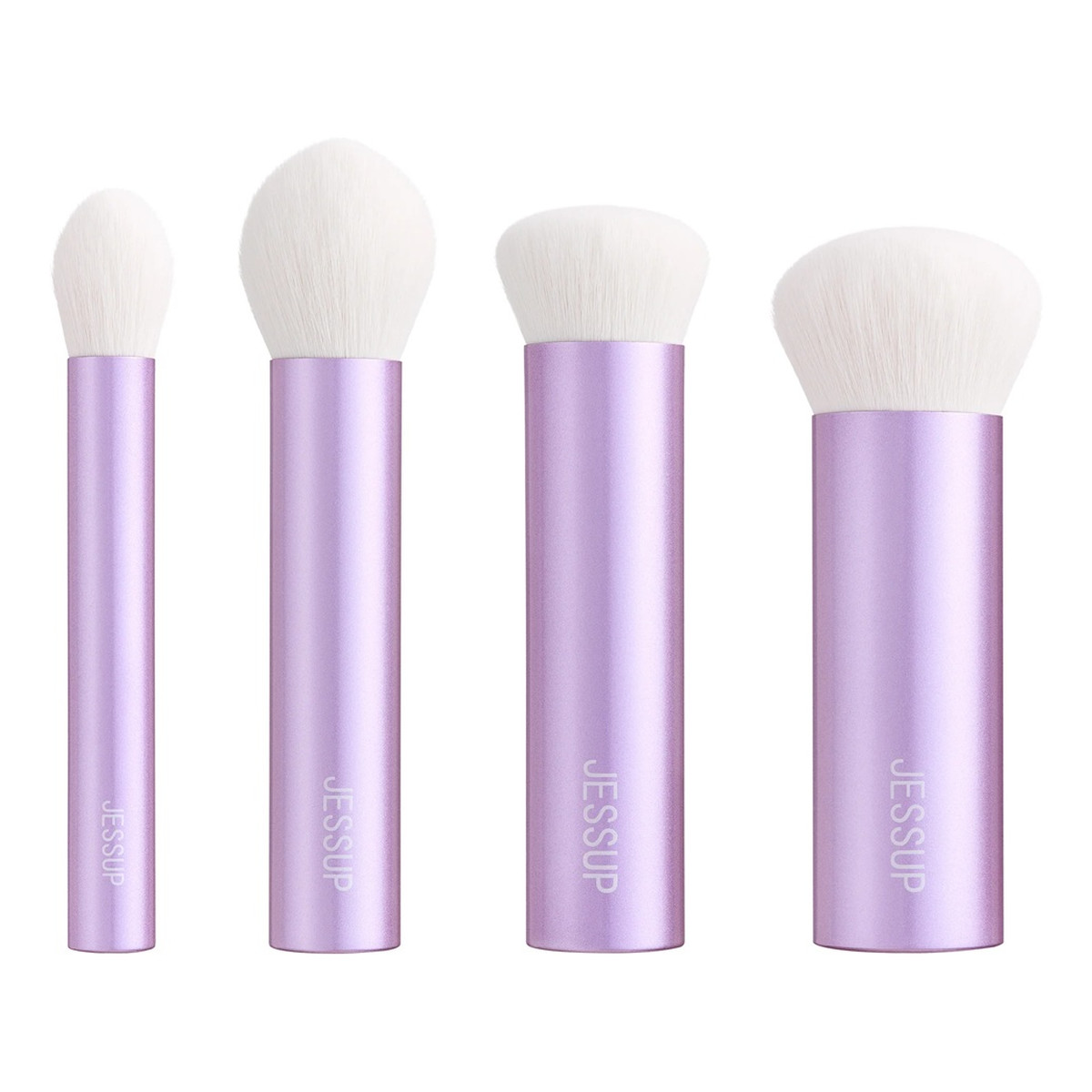 JESSUP Luxury Purple Kabuki Face Brush Zestaw pędzli do makijażu t517 4szt.