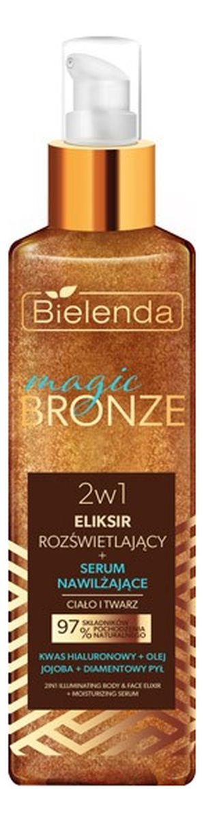 Magic bronze eliksir rozświetlający + serum nawilżające 2w1 do twarzy i ciała 150 ml