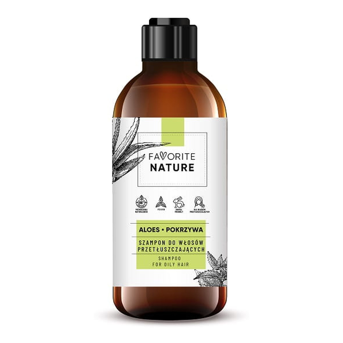 Favorite Nature Szampon do włosów przetłuszczających się - Aloes i Pokrzywa 400ml