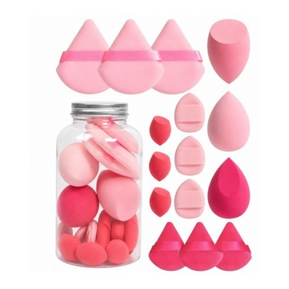 Ecarla Zestaw ąbeczek do makijażu Fuschia Cream Duo GB21F 15g