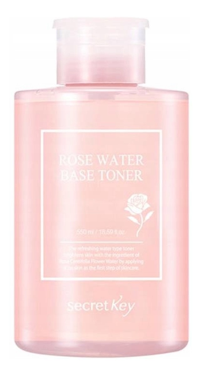 Rose water base toner nawilżająco-rozświetlający różany tonik do twarzy