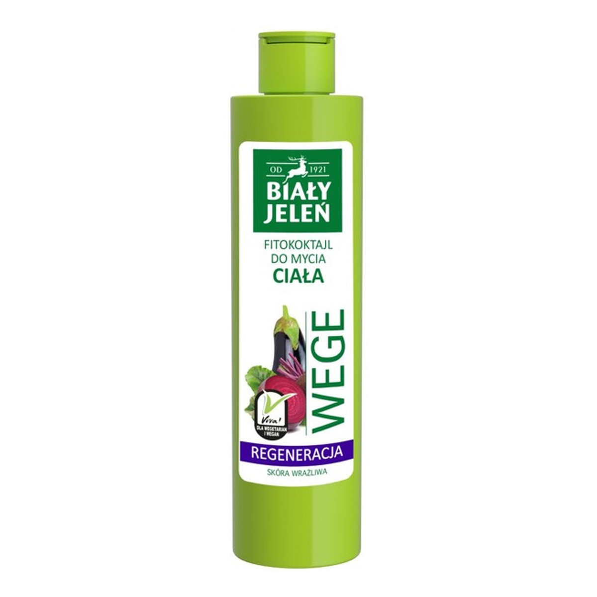 Biały Jeleń Wege Fitokoktajl do mycia ciała regenerujący Burak i Bakłażan 250ml
