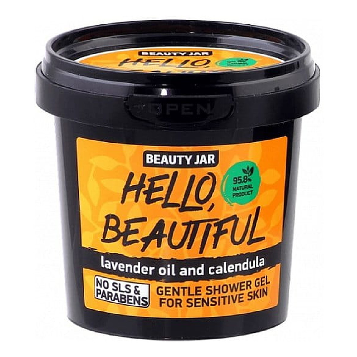 Beauty Jar Hello Beautiful delikatny Żel pod prysznic do skóry wrażliwej z lawendą i nagietkiem 150g