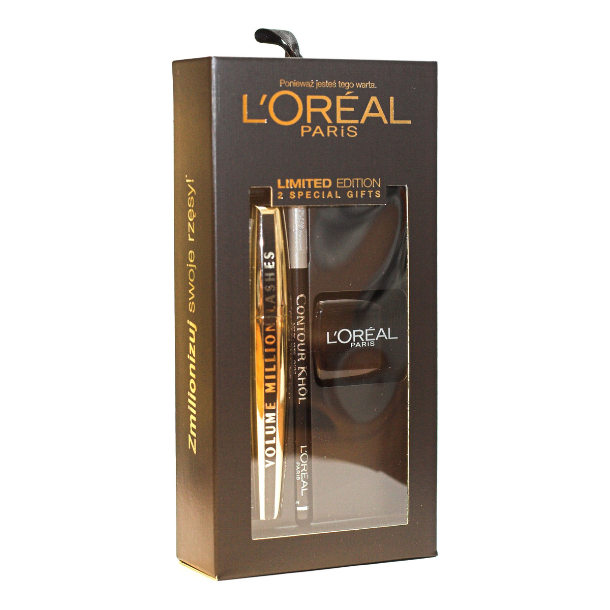 L'Oreal Paris ZESTAW Tusz Million Lashes + Kredka Do Oczu Contour Kohl + Temperówka