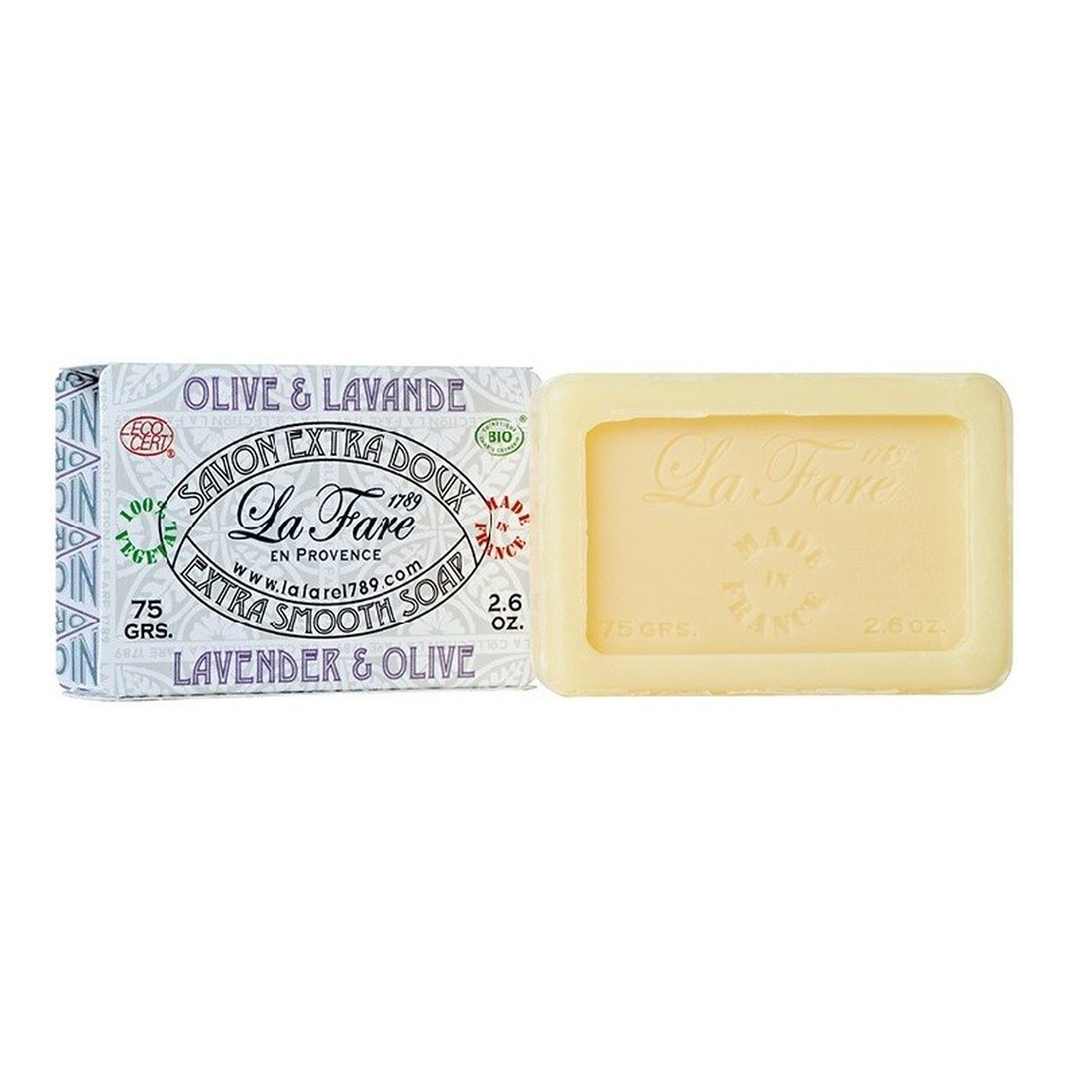 La Fare 1789 organiczne mydło pielęgnacyjne Lavender & Olive 75g