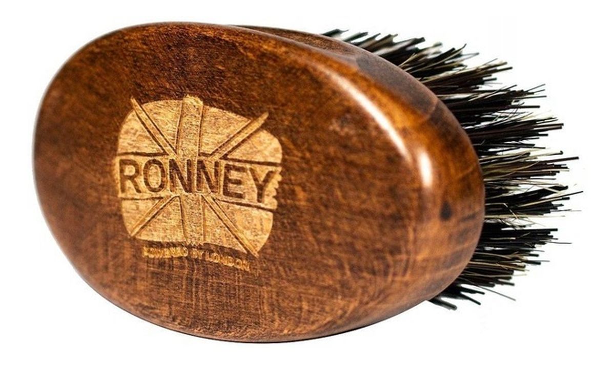 Wooden Beard Brush drewniana szczotka do brody z naturalnego włosia Mała Ciemna