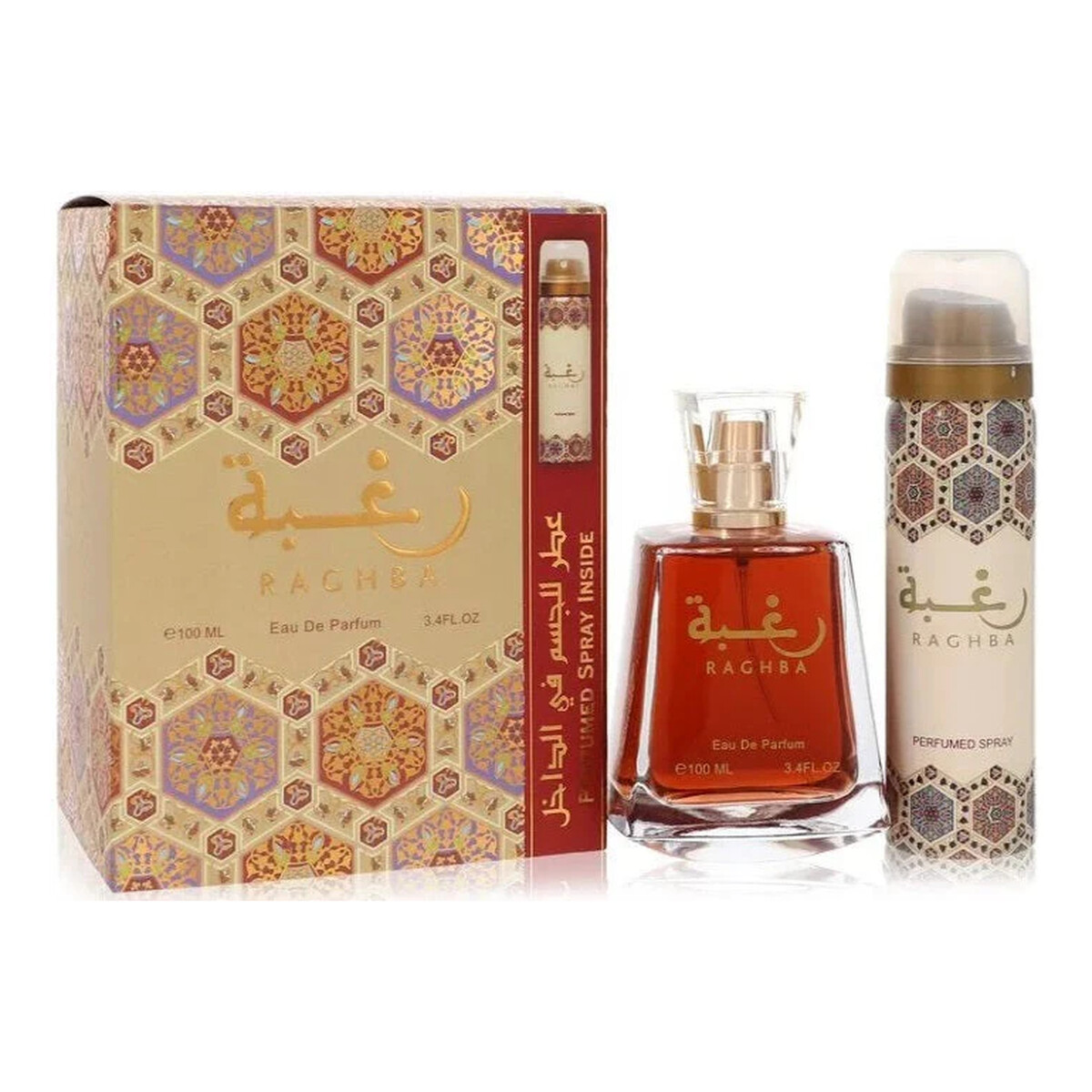 Lattafa Raghba Zestaw woda perfumowana spray 100ml + dezodorant spray 50ml