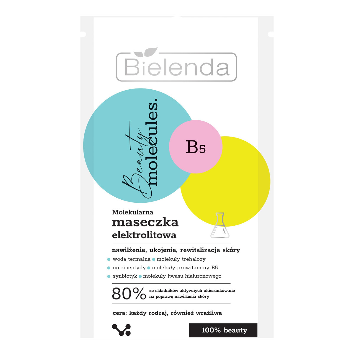 Bielenda Beauty Molecules. Molekularna Maseczka elektrolitowa - do każdego rodzaju cery 8g