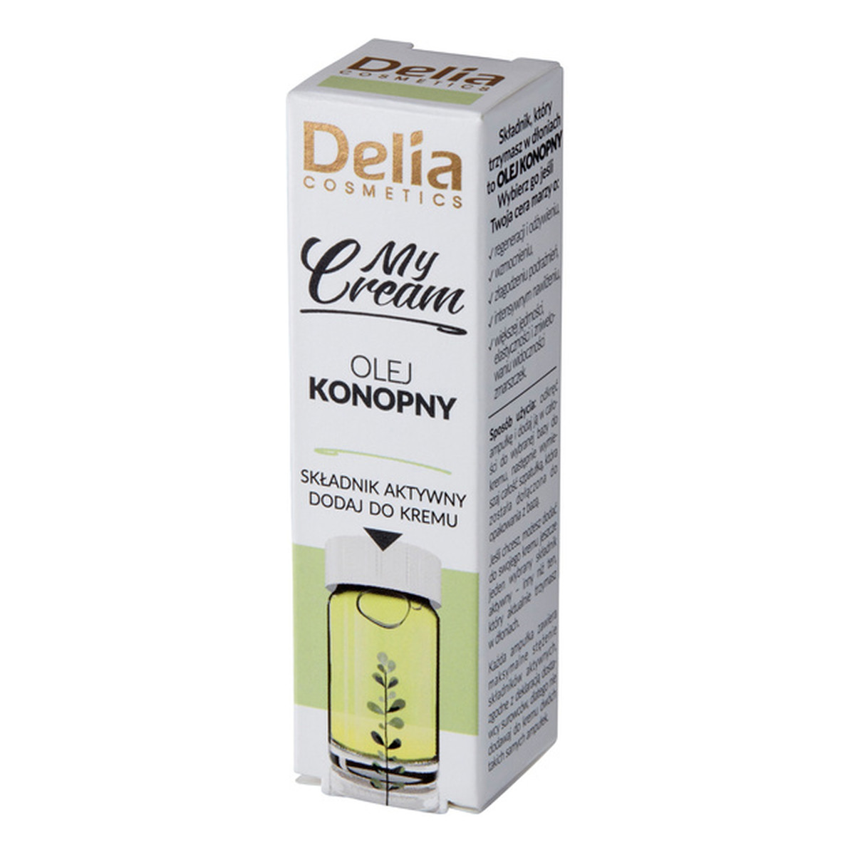 Delia My Cream Składnik aktywny Olej konopny 5ml