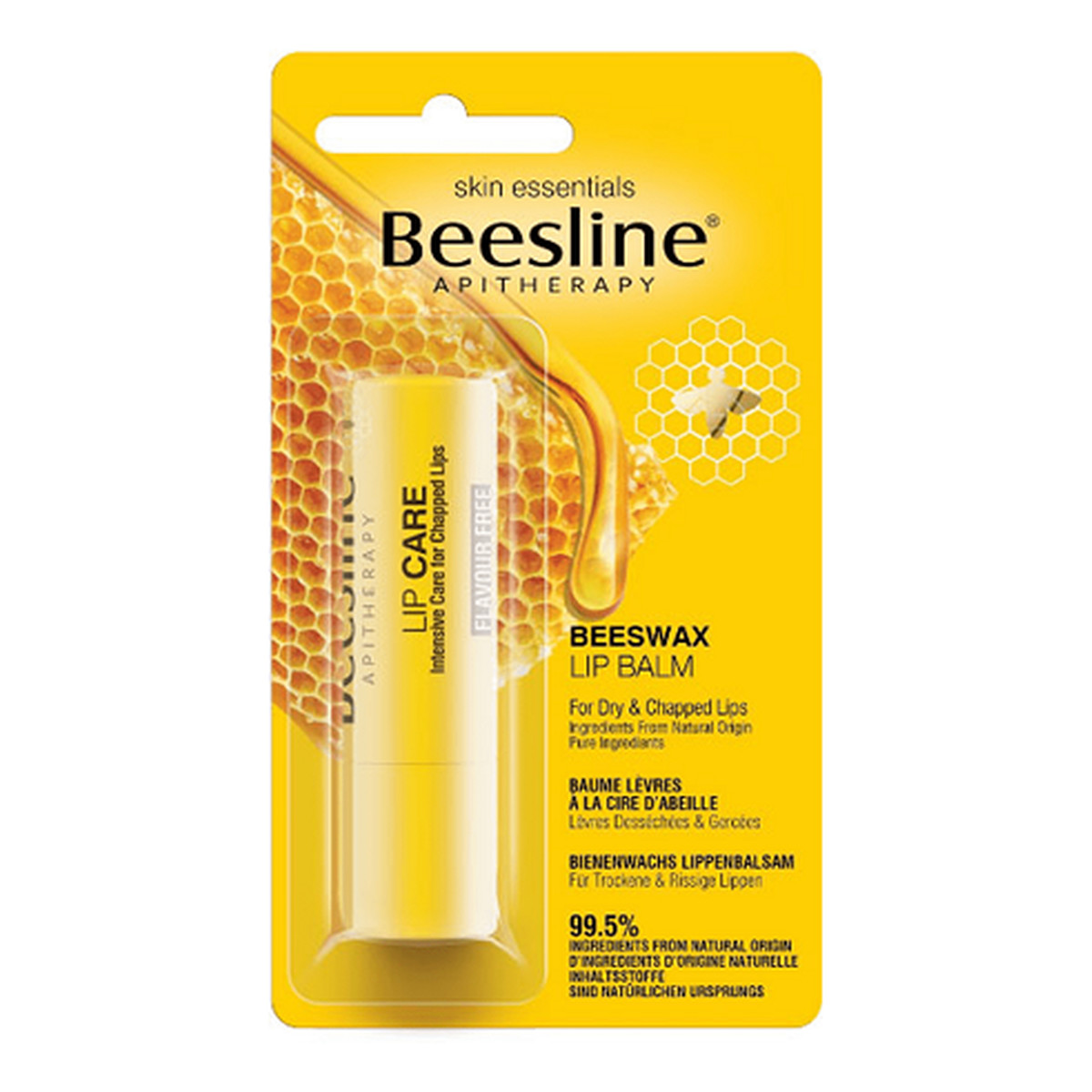 Beesline Beeswax bezzapachowa pomadka do ust 4g