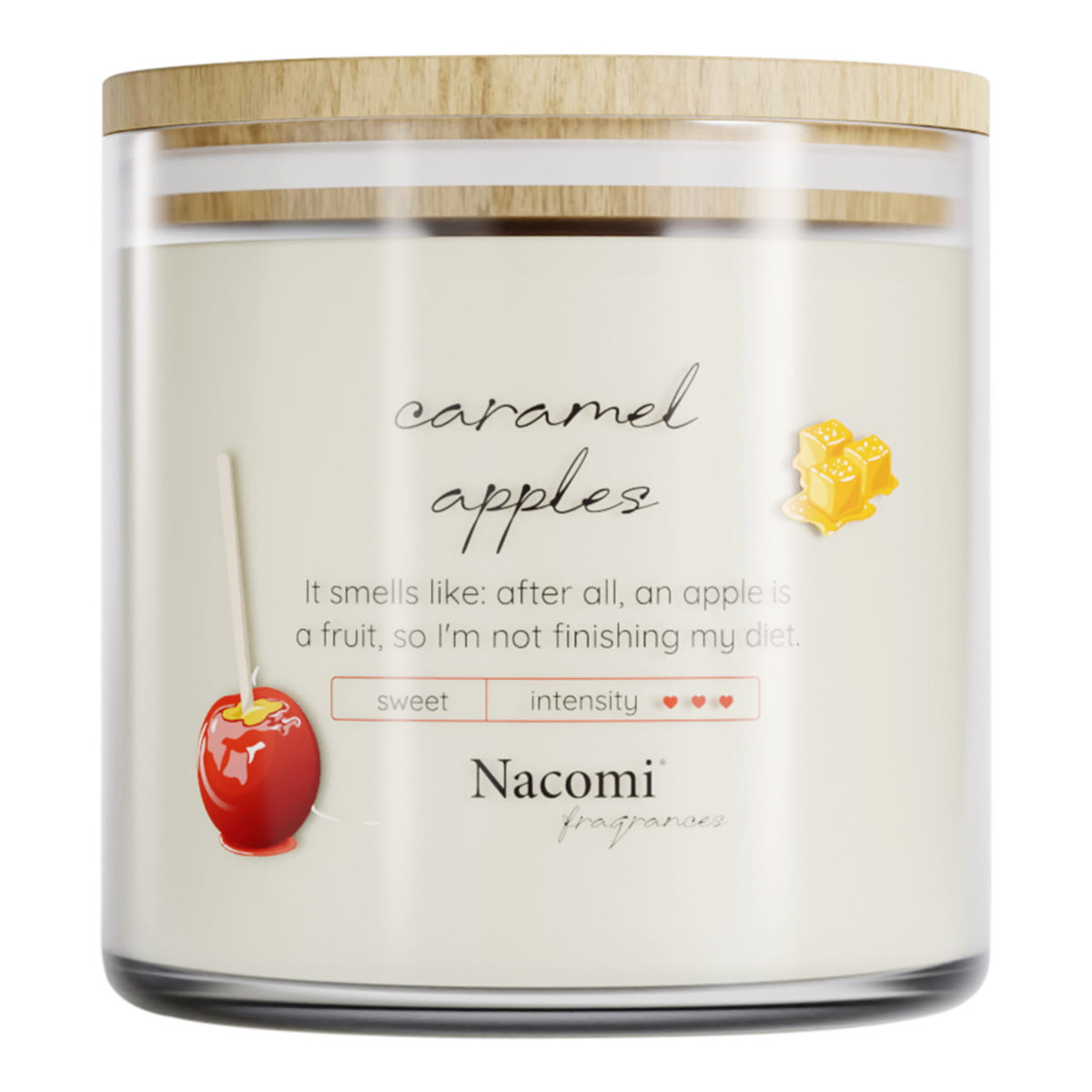 Nacomi Fragrances Świeca zapachowa sojowa - Caramel apples 450g