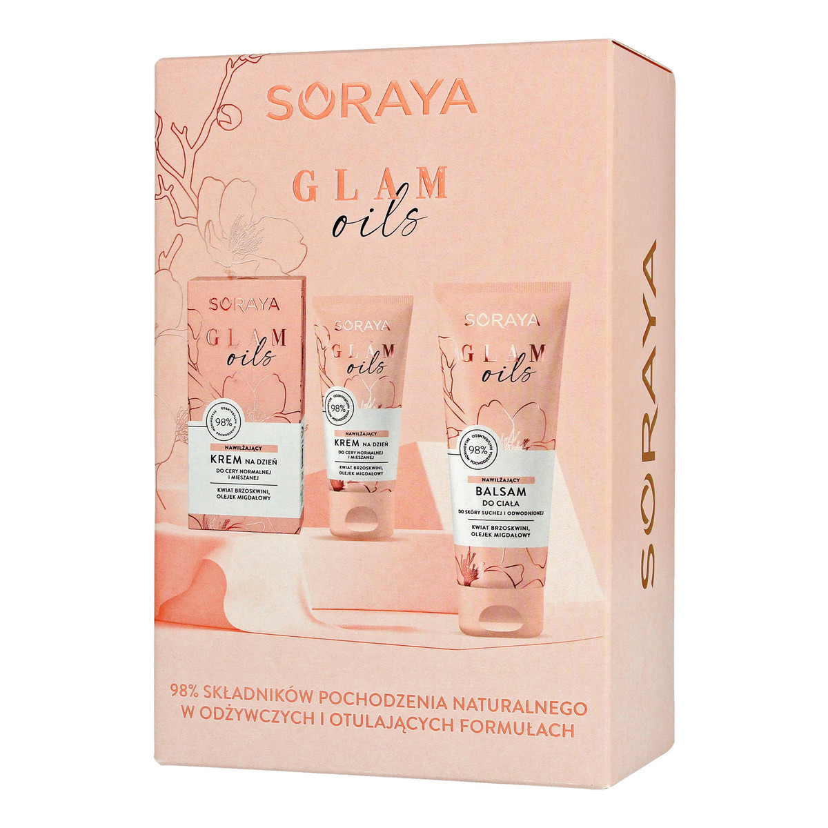Soraya Glam Oils Zestaw prezentowy Krem na dzień + Balsam do ciała