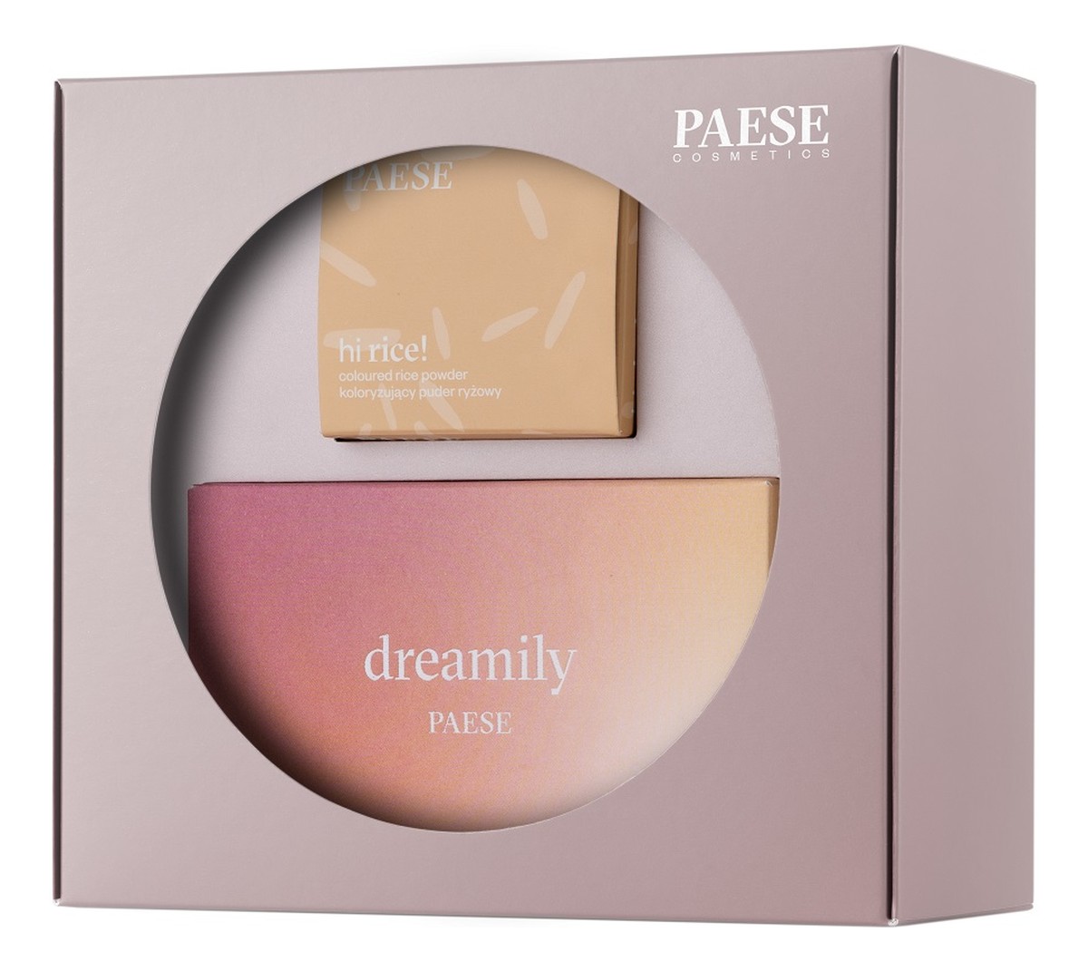 Zestaw prezentowy Hi Rice! sypki puder ryżowy Light Beige + Dreamily Paleta Cieni Do Powiek