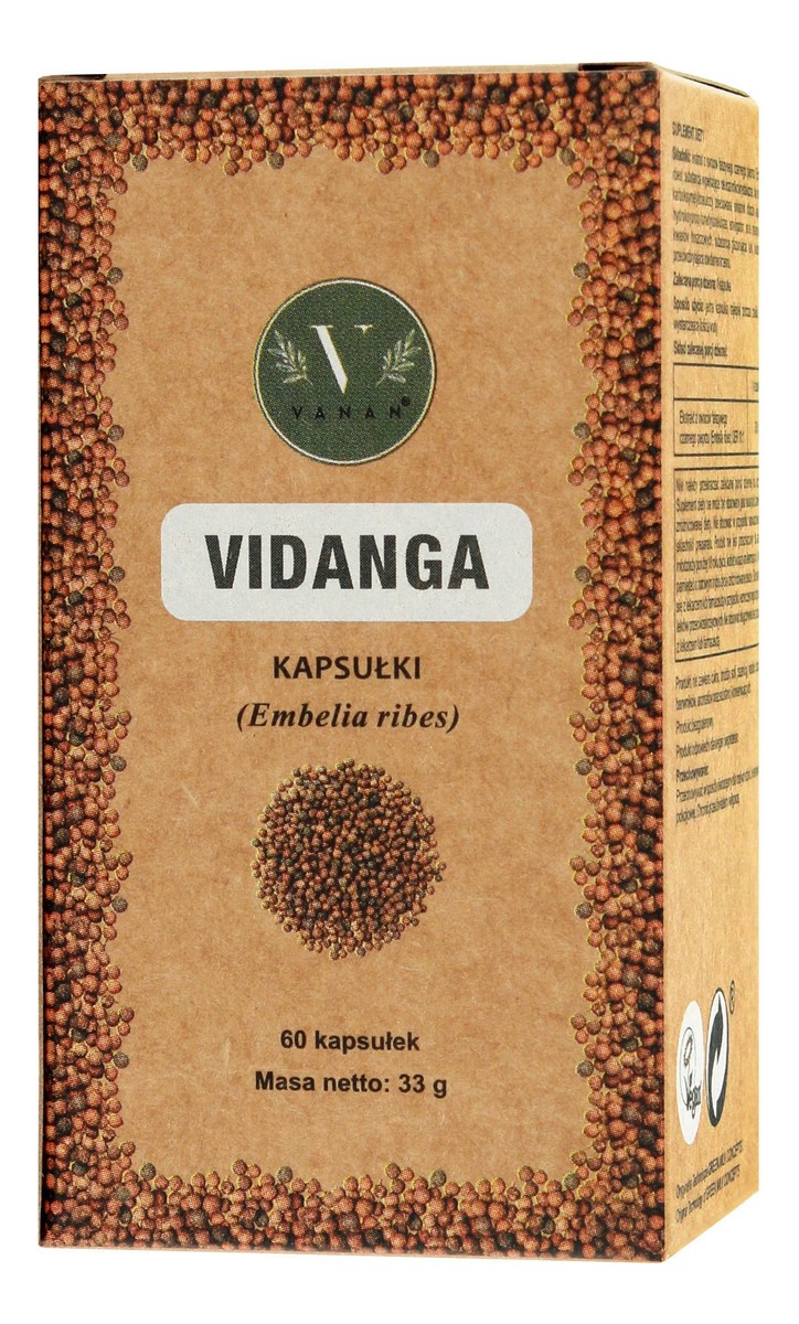 Vanan vidanga suplement diety wspomagający jelita i żołądek kapsułki 60 szt.