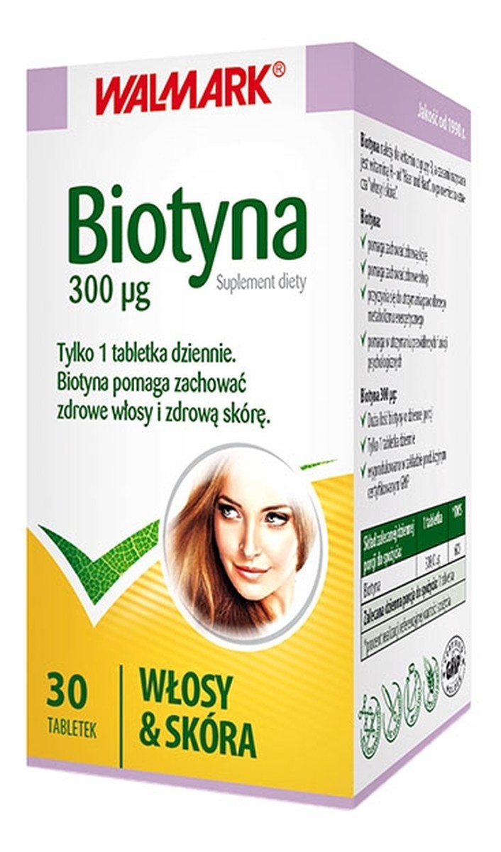 Biotyna 300mcg suplement diety 30 Tabletek