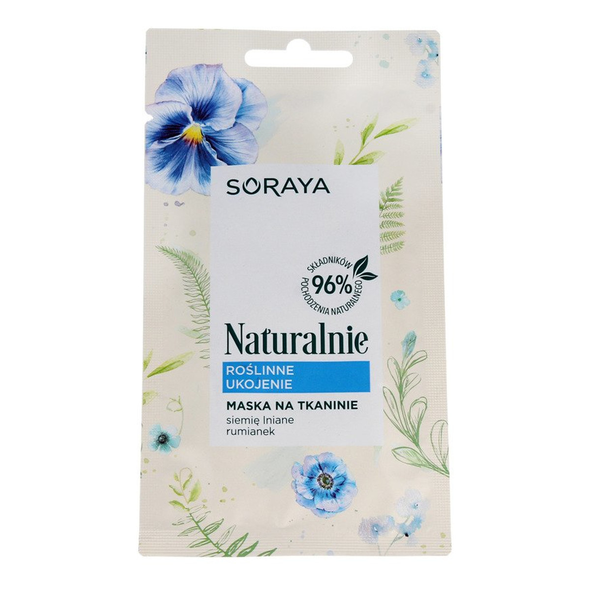 Soraya Naturalnie Maska na tkaninie Roślinne Ukojenie 17g