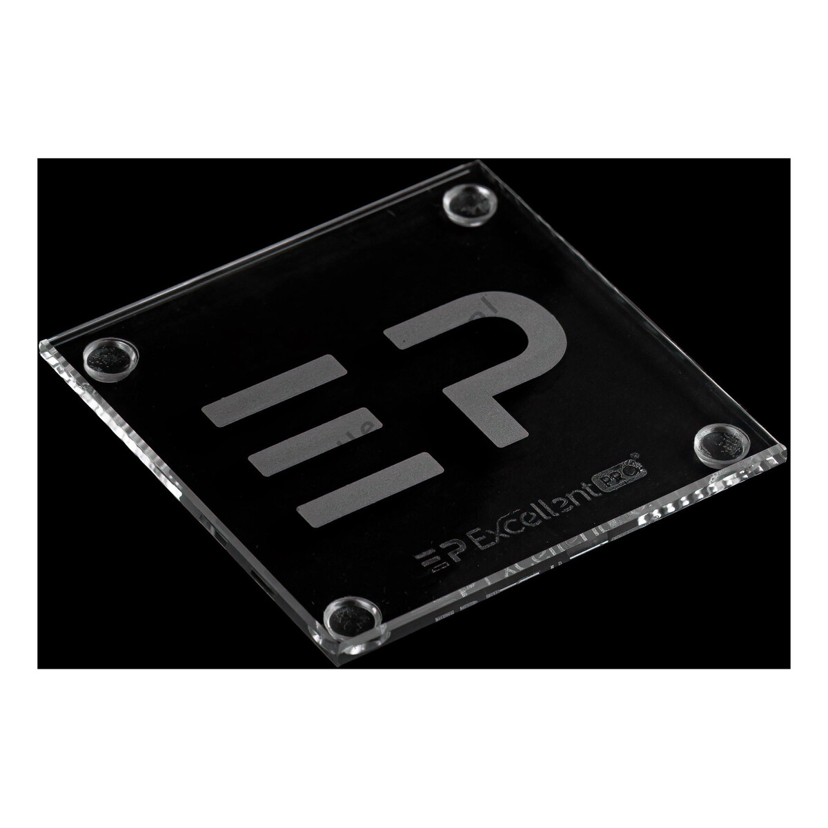 Excellent PRO Glass Display Szklana podkładka do mieszania kolorów hybryd, żeli, pigmentów i farb